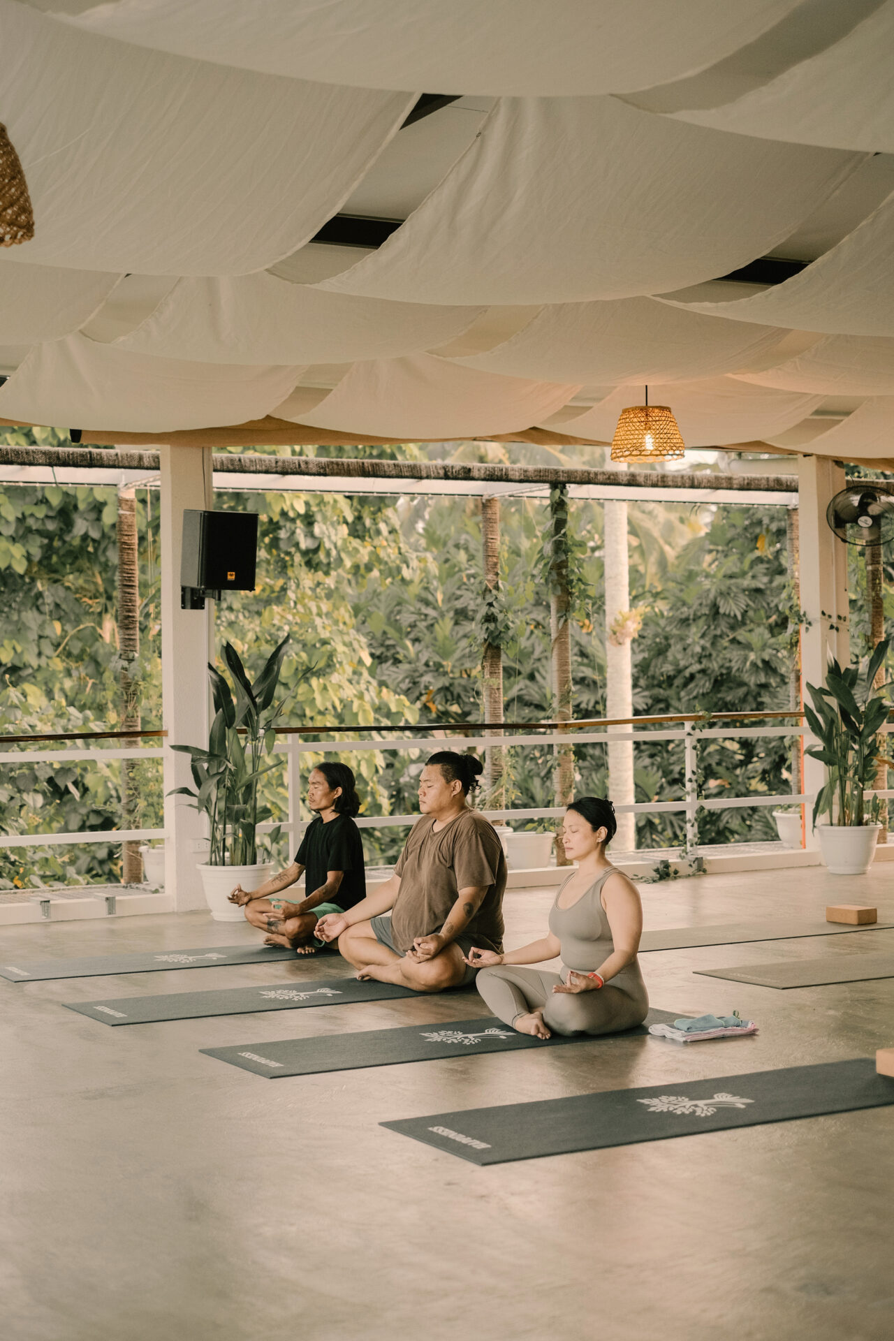 Group meditation in Siargao